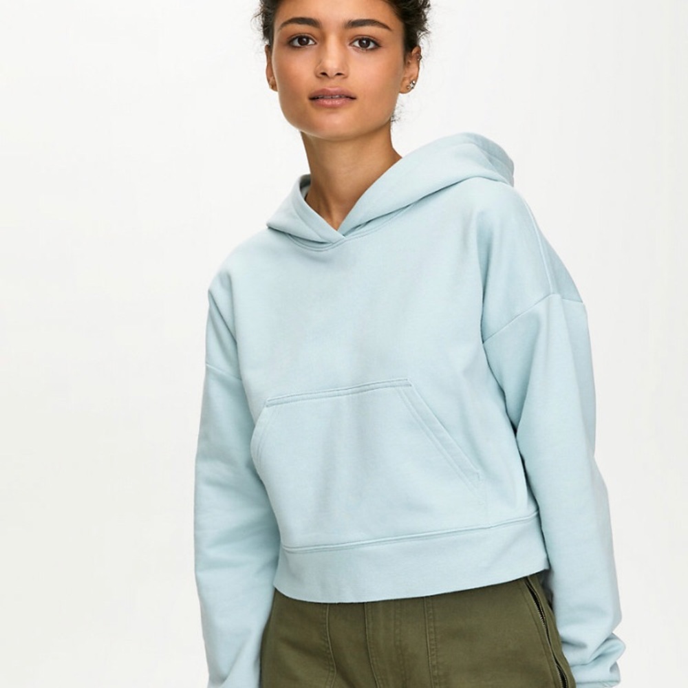 TNA Aritzia Highland Sweater Sea Spray